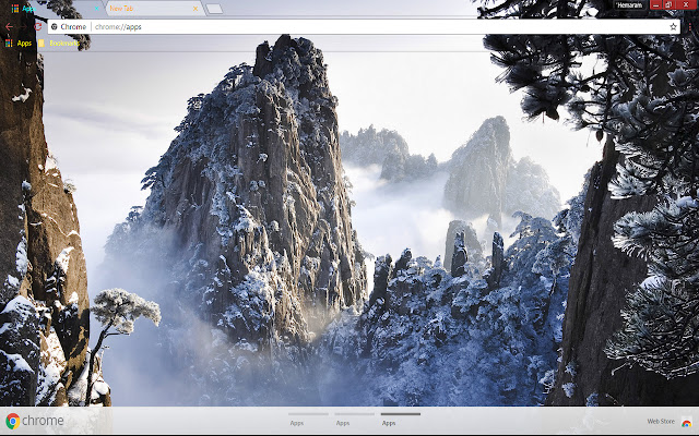 Mountain Snow Tree  from Chrome web store to be run with OffiDocs Chromium online