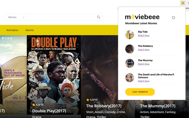 MovieBeee Movie Watch Extension  from Chrome web store to be run with OffiDocs Chromium online