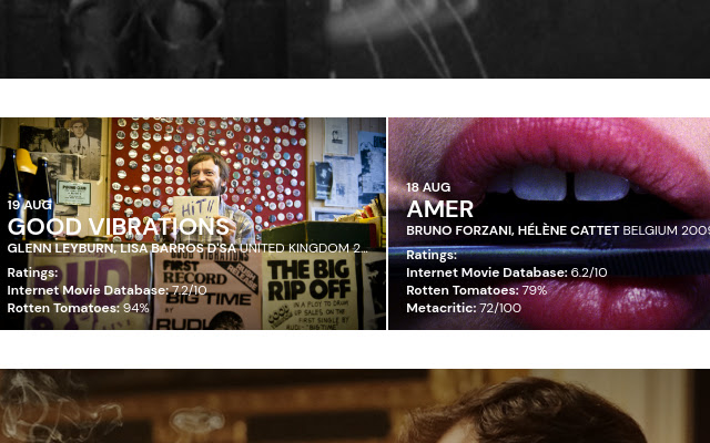 Mubi Score  from Chrome web store to be run with OffiDocs Chromium online