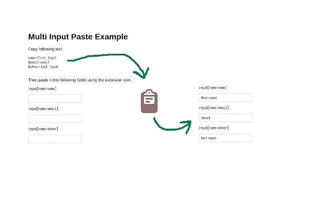 Multi Input Paste  from Chrome web store to be run with OffiDocs Chromium online