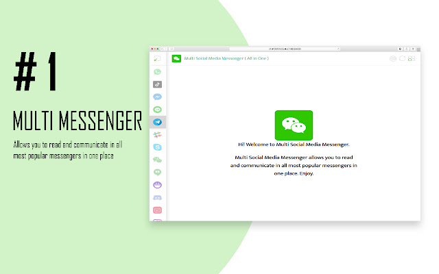 Multi Social Media Messenger  from Chrome web store to be run with OffiDocs Chromium online