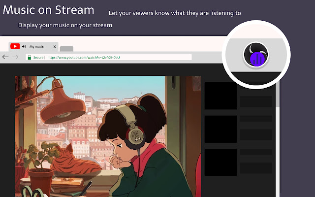 Music on Stream  from Chrome web store to be run with OffiDocs Chromium online