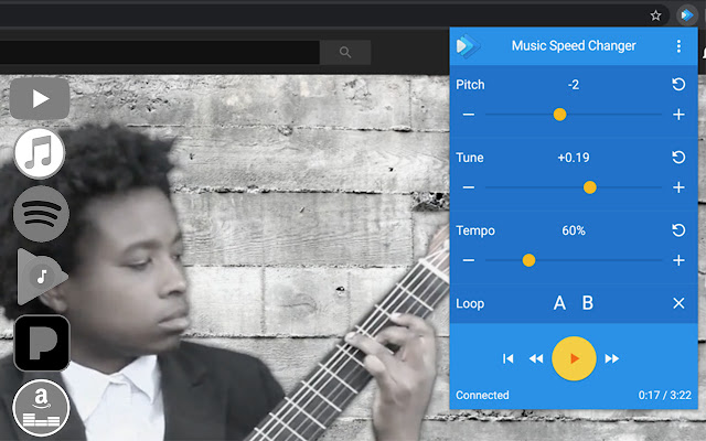 Music Speed Changer  from Chrome web store to be run with OffiDocs Chromium online