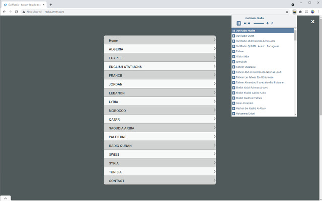 Muslim Radio  from Chrome web store to be run with OffiDocs Chromium online