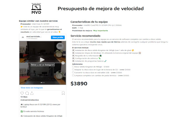 MVD Servicio Técnico  from Chrome web store to be run with OffiDocs Chromium online