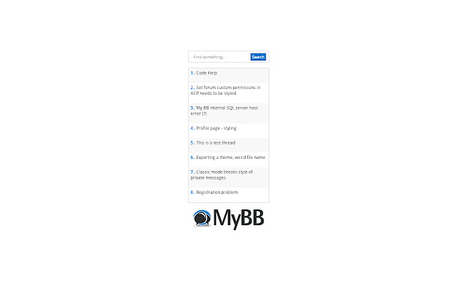 MyBB Community Forum Latest  from Chrome web store to be run with OffiDocs Chromium online