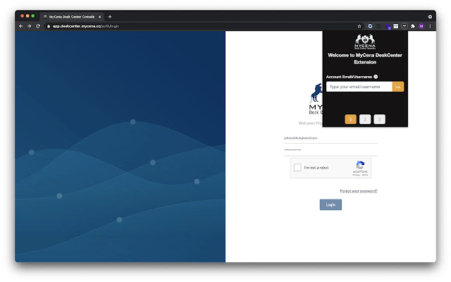 MyCena Desk Center Extension  from Chrome web store to be run with OffiDocs Chromium online