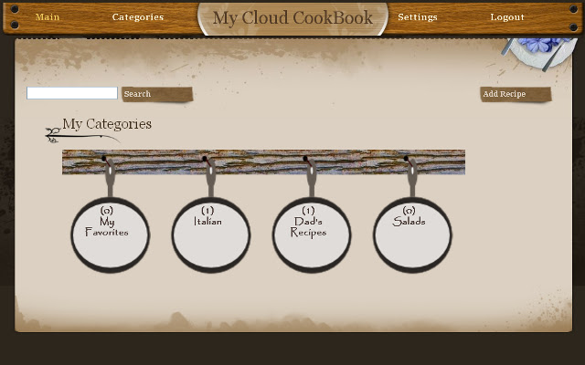 My Cloud CookBook  from Chrome web store to be run with OffiDocs Chromium online