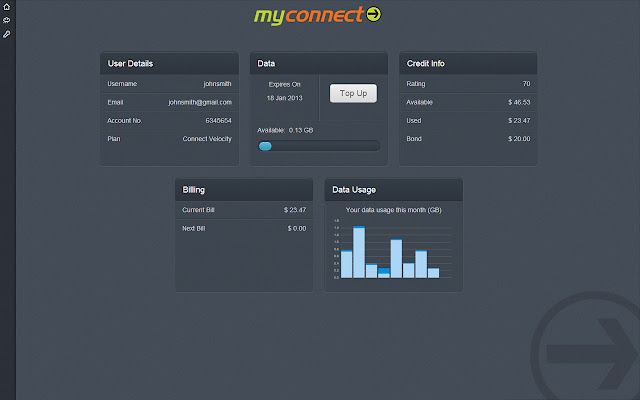 MyConnect da Chrome Web Store para ser executado com OffiDocs Chromium online