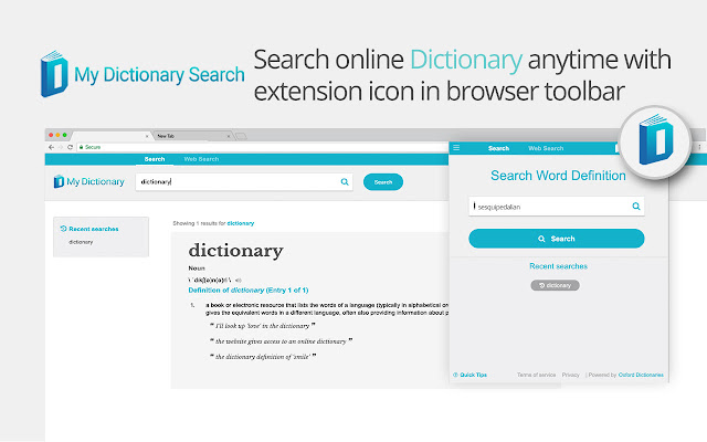 My Dictionary Search  from Chrome web store to be run with OffiDocs Chromium online