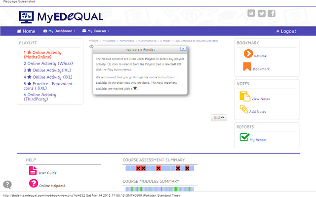 MyEDeQUAL Math  from Chrome web store to be run with OffiDocs Chromium online