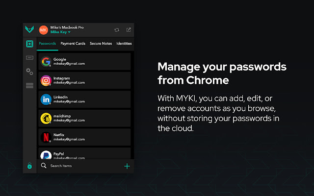 MYKI Password Manager  Authenticator  from Chrome web store to be run with OffiDocs Chromium online