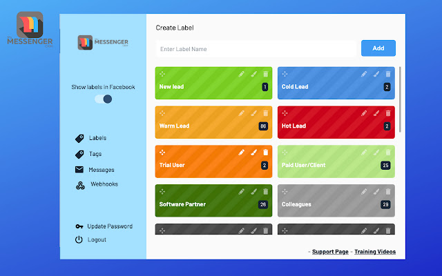 My Messenger CRM  from Chrome web store to be run with OffiDocs Chromium online