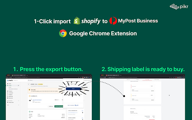 MyPost Business و Shopify Australia Post از فروشگاه وب Chrome برای اجرا با OffiDocs Chromium به صورت آنلاین