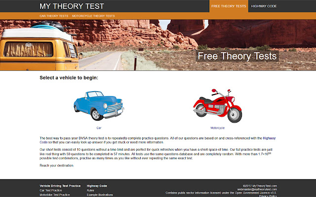 My Theory Test Practice  from Chrome web store to be run with OffiDocs Chromium online