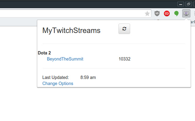 MyTwitchStreams  from Chrome web store to be run with OffiDocs Chromium online