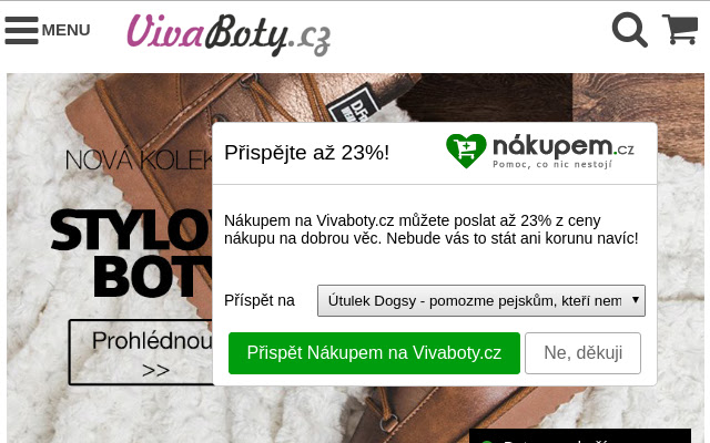 Nakupem.cz Podpoř dobrou věc  from Chrome web store to be run with OffiDocs Chromium online