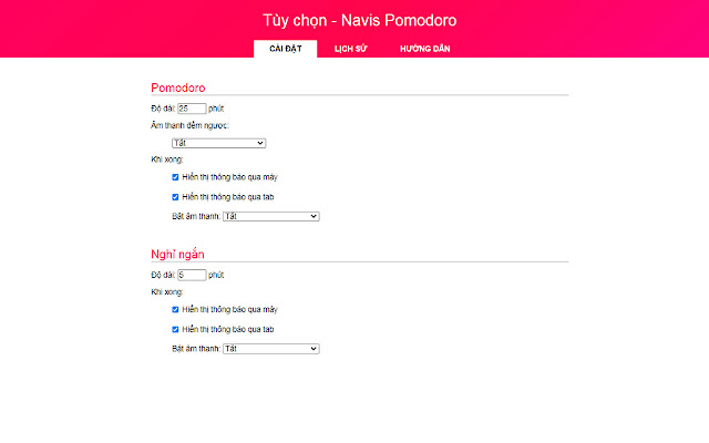 Navis Pomodoro Time management  from Chrome web store to be run with OffiDocs Chromium online