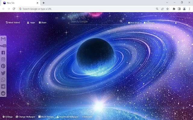 سيتم تشغيل Neon Space Wallpaper من متجر Chrome الإلكتروني مع OffiDocs Chromium عبر الإنترنت