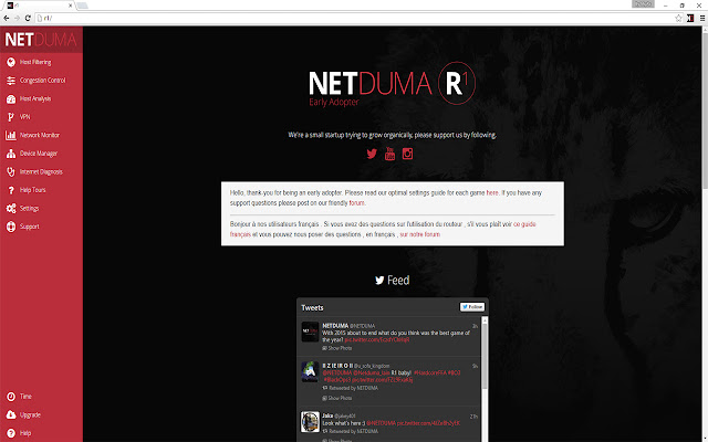 Netduma R1 Shortcut  from Chrome web store to be run with OffiDocs Chromium online