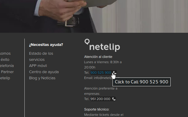 netelip Click 2 WebPhone  from Chrome web store to be run with OffiDocs Chromium online