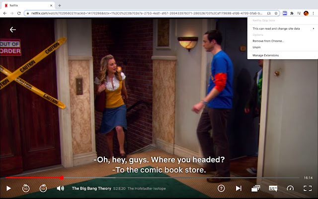 Netflix Skip Intro  from Chrome web store to be run with OffiDocs Chromium online
