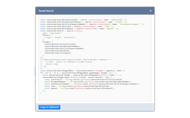 NetSuite :: Saved Search Export to SS 2.x  from Chrome web store to be run with OffiDocs Chromium online