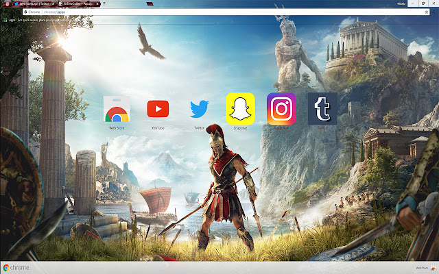 NEW Assassins Creed Odyssey Spartan ART 2018  from Chrome web store to be run with OffiDocs Chromium online