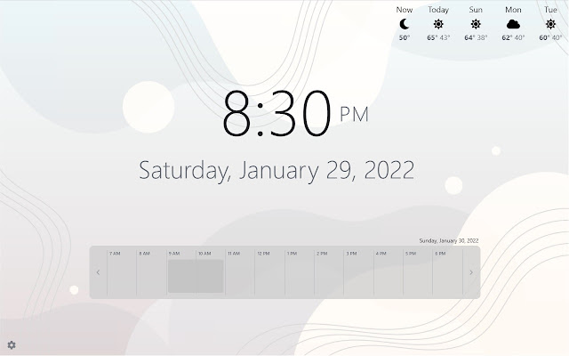 New Tab Calendar  from Chrome web store to be run with OffiDocs Chromium online