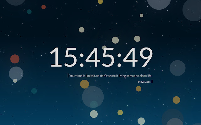 New Tab Clock  from Chrome web store to be run with OffiDocs Chromium online