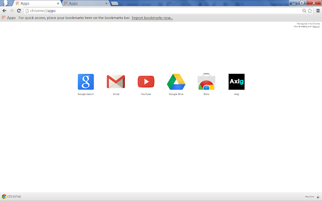 New Tab Redirect to Apps Axlg  from Chrome web store to be run with OffiDocs Chromium online