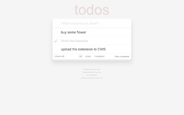 NewTab TODO List  from Chrome web store to be run with OffiDocs Chromium online