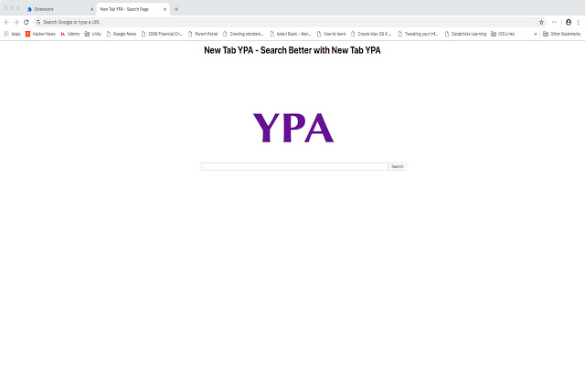 New Tab YPA  from Chrome web store to be run with OffiDocs Chromium online