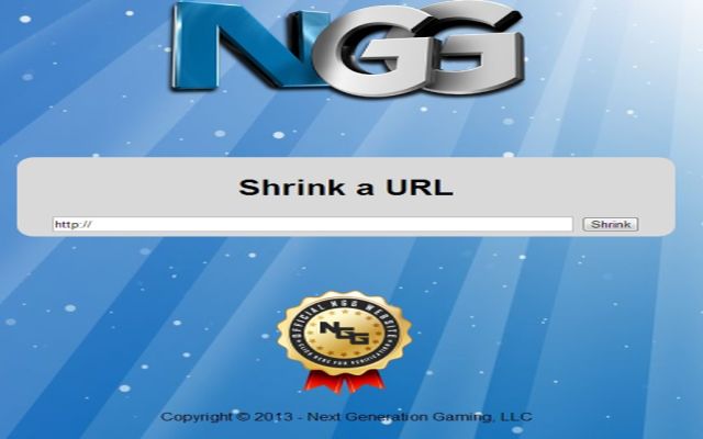 NGG URL Shortener  from Chrome web store to be run with OffiDocs Chromium online