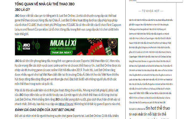 Nhà cái thể thao hàng đầu Châu Á jbo.vn  from Chrome web store to be run with OffiDocs Chromium online