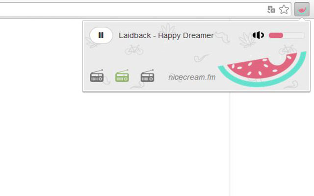 Nicecream FM  from Chrome web store to be run with OffiDocs Chromium online