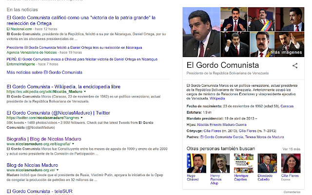 Nicolás Maduro por El Gordo Comunista  from Chrome web store to be run with OffiDocs Chromium online