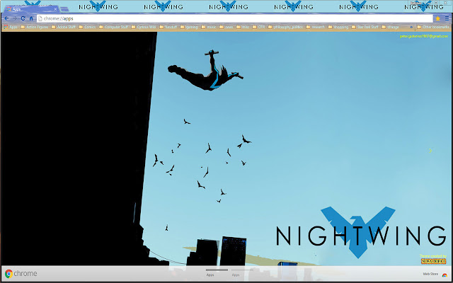 Nightwing Rebirth Back in Blue 1600px  from Chrome web store to be run with OffiDocs Chromium online