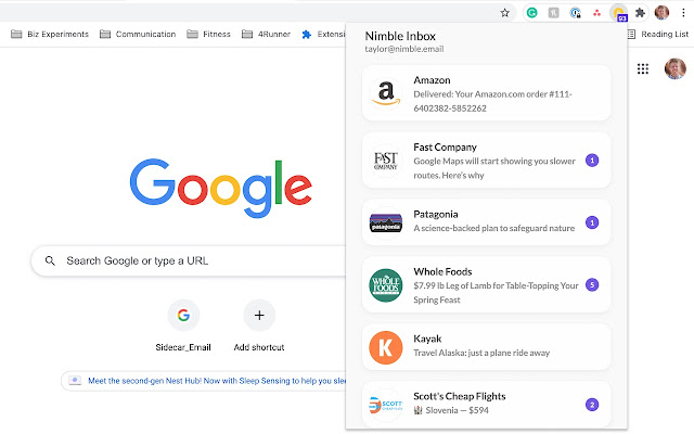 Nimble ID  from Chrome web store to be run with OffiDocs Chromium online