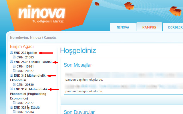 Ninova Ders Adı Göster  from Chrome web store to be run with OffiDocs Chromium online