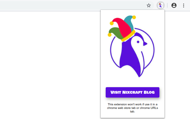 Nixcraft April Fools من متجر Chrome الإلكتروني ليتم تشغيلها مع OffiDocs Chromium عبر الإنترنت