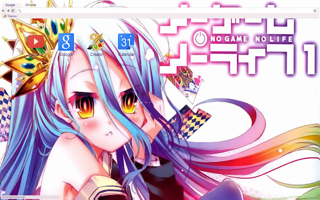 No Game No life: Shiro theme 1680x1050  from Chrome web store to be run with OffiDocs Chromium online