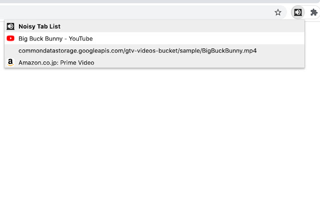 Noisy Tab List  from Chrome web store to be run with OffiDocs Chromium online