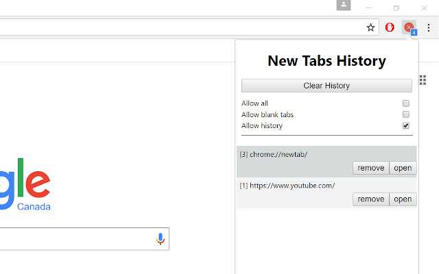 No New Tabs  from Chrome web store to be run with OffiDocs Chromium online