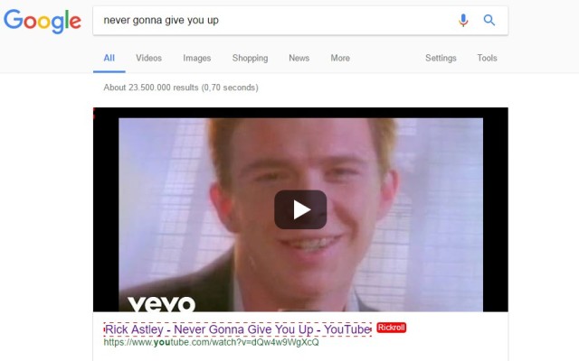 No Rick: Never get rickrolled again!  from Chrome web store to be run with OffiDocs Chromium online