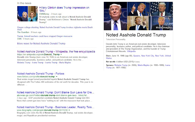 Noted Asshole Donald Trump  from Chrome web store to be run with OffiDocs Chromium online
