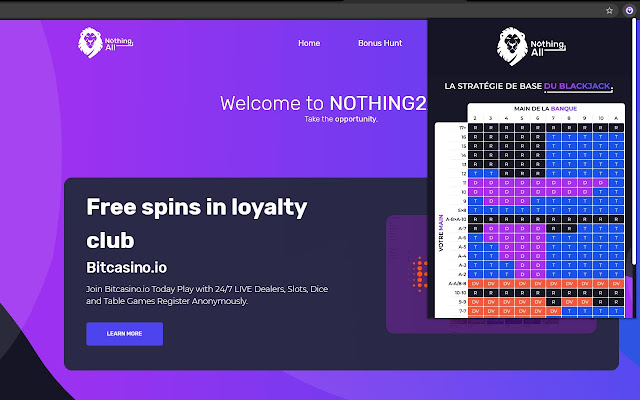 Nothing 2 All | Blackjack  from Chrome web store to be run with OffiDocs Chromium online