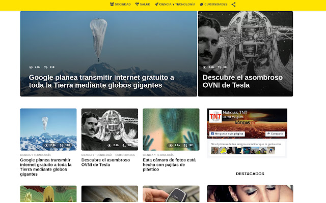 Noticias TNT  from Chrome web store to be run with OffiDocs Chromium online