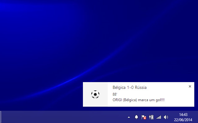 Notificações da Copa do Mundo 2014  from Chrome web store to be run with OffiDocs Chromium online