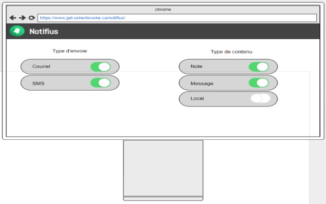 Notifus  from Chrome web store to be run with OffiDocs Chromium online